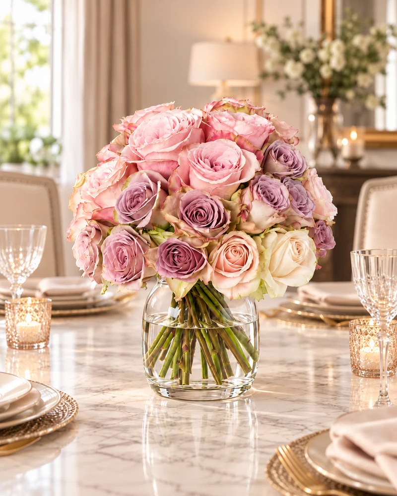 Classic antique-style rose knot